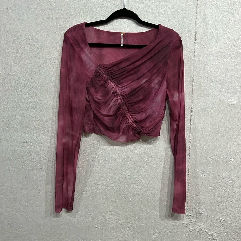 Free People Supernova Asymmetrical Mesh Top